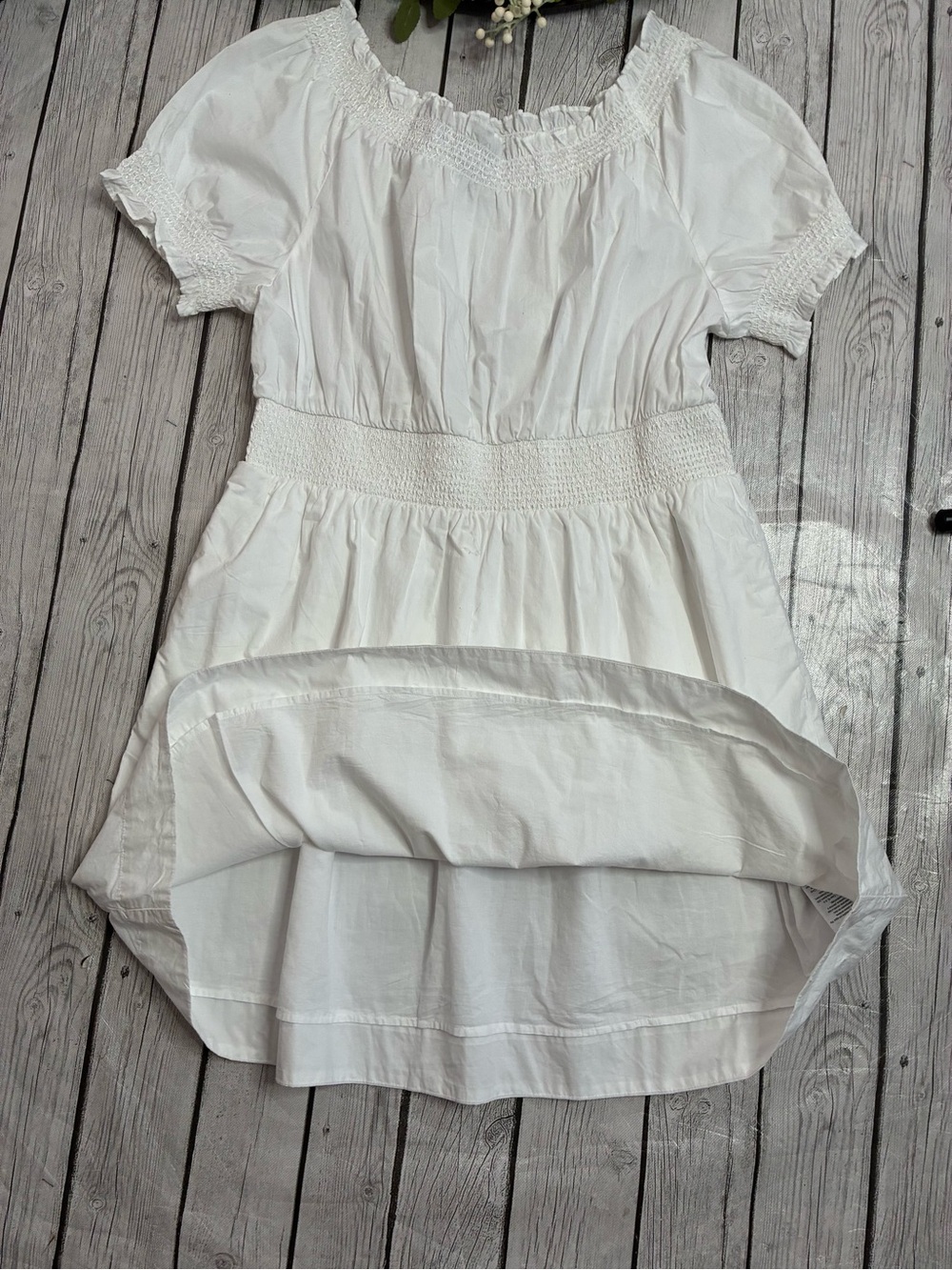 NWT/ J.Crew Smocked Puff-Sleeve Mini Dress - Picture 10 of 13